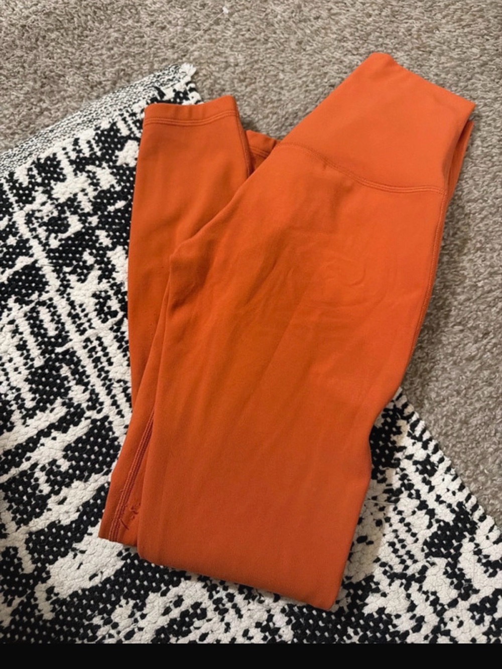 Women's High-Waist Orange Lululemon Leggings size 4